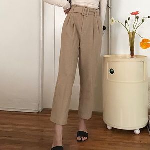 🌼 Oak+Fort Wool High Rise Straight Leg Pants 🌼